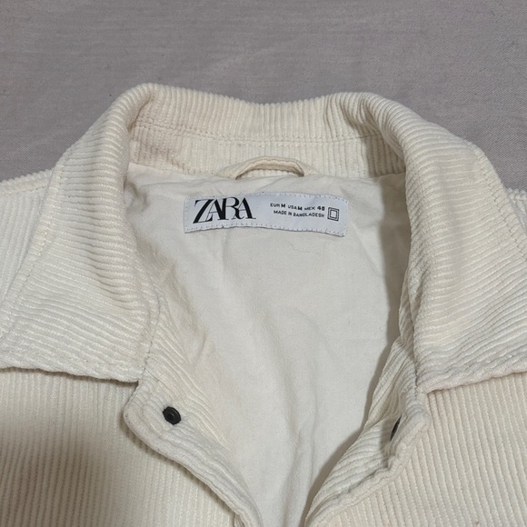 Zara Men's Off-White Shirt Jacket - Picture 2 of 7